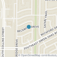 Map location of 1422 Beckwith Drive, Arlington, TX 76018
