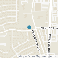 Map location of 1905 W Nathan Lowe Road, Arlington, TX 76017
