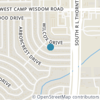 Map location of 7324 Brierfield Drive, Dallas, TX 75232