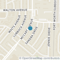 Map location of 5821 Mccart Avenue, Fort Worth, TX 76133