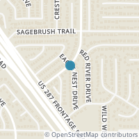 Map location of 5100 Eagle Nest Drive, Arlington, TX 76017