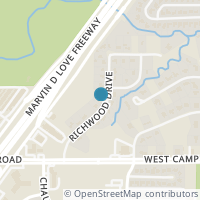 Map location of 6817 Richwood Drive, Dallas, TX 75237