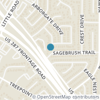 Map location of 5933 Sagebrush Trail, Arlington, TX 76017