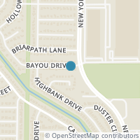 Map location of 1808 Bayou Dr, Arlington TX 76018