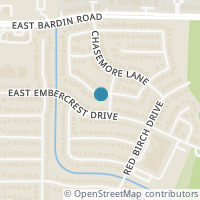 Map location of 216 Ember Glen Dr, Arlington TX 76018