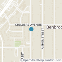 Map location of 1107 Bryant Street, Benbrook, TX 76126