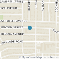 Map location of 3301 Binyon Avenue, Fort Worth, TX 76133