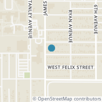 Map location of 1616 W Spurgeon Street, Fort Worth, TX 76115