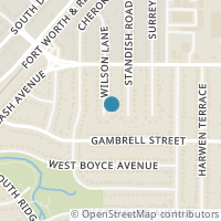 Map location of 4409 Wilson Lane, Fort Worth, TX 76133
