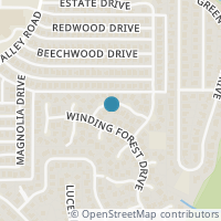 Map location of 611 Creekwood Lane, Grand Prairie, TX 75052