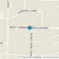 Map location of 3800 Twin Creek Drive, Arlington, TX 76015