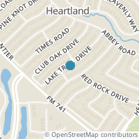 Map location of 2020 Lake Trail Dr, Heartland TX 75126