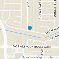 Map location of 3619 Daniel Drive, Arlington, TX 76014