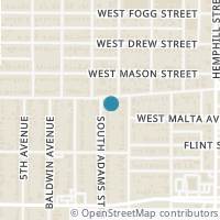 Map location of 4109 S Adams Street, Fort Worth, TX 76115