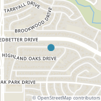 Map location of 840 Oak Forest Drive, Dallas, TX 75232