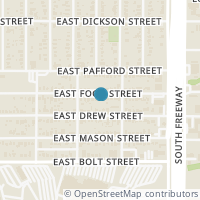 Map location of 400 E Fogg Street, Fort Worth, TX 76110
