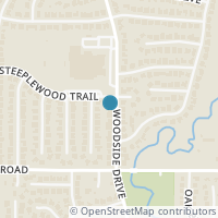 Map location of 3402 Woodside Drive, Arlington, TX 76016
