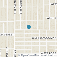 Map location of 1208 W Dickson St, Fort Worth TX 76110