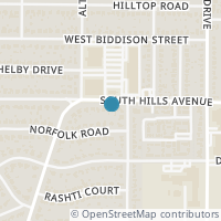 Map location of 3523 S Hills Avenue, Fort Worth, TX 76109