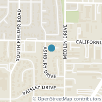 Map location of 1308 Ashbury Court, Arlington, TX 76015
