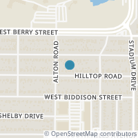 Map location of 3536 Hilltop Road, Fort Worth, TX 76109