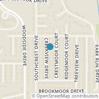 Map location of 2609 Creekview Drive, Arlington, TX 76016