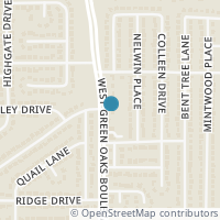 Map location of 2703 W Green Oaks Boulevard, Arlington, TX 76016