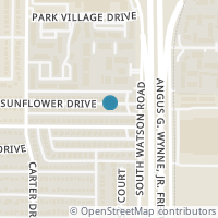 Map location of 2508 Sunflower Dr, Arlington TX 76014