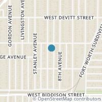 Map location of 3317 James Avenue, Fort Worth, TX 76110