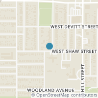 Map location of 908 W Shaw Street, Fort Worth, TX 76110