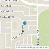Map location of 2810 Vera Cruz Drive, Grand Prairie, TX 75052