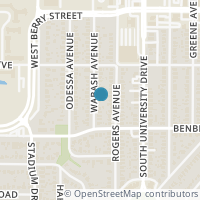 Map location of 3231 Wabash Avenue, Fort Worth, TX 76109