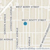 Map location of 3217 James Avenue, Fort Worth, TX 76110