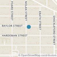 Map location of 3404 Baylor Street, Fort Worth, TX 76119