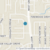 Map location of 2509 Smouldering Wood Drive, Arlington, TX 76016