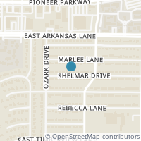 Map location of 1303 Shelmar Drive, Arlington, TX 76014