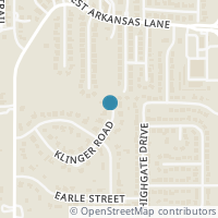 Map location of 2380 Klinger Road, Arlington, TX 76016