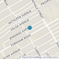 Map location of 2610 Jennings Avenue, Dallas, TX 75216