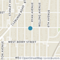 Map location of 3004 Ryan Avenue, Fort Worth, TX 76110