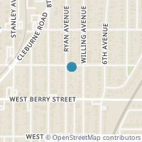 Map location of 3005 Ryan Avenue, Fort Worth, TX 76110