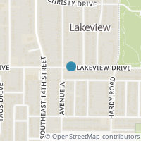 Map location of 1509 Lakeview Drive, Grand Prairie, TX 75051