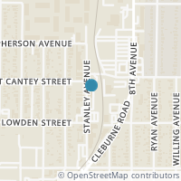 Map location of 2821 Stanley Avenue, Fort Worth, TX 76110