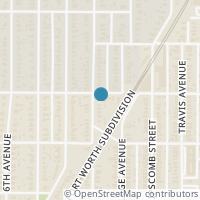 Map location of 2805 S Adams Street, Fort Worth, TX 76110