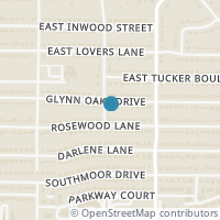 Map location of 1300 Glynn Oaks Dr, Arlington TX 76010