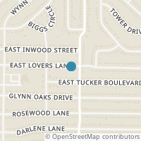 Map location of 1312 E Lovers Ln, Arlington TX 76010