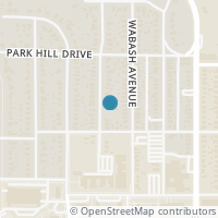 Map location of 2547 Shirley Avenue, Fort Worth, TX 76109