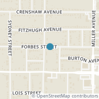 Map location of 3904 Forbes Street, Fort Worth, TX 76105