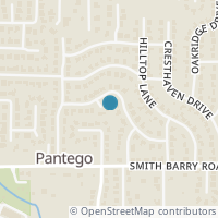 Map location of 1696 Dickerson Drive, Pantego, TX 76013