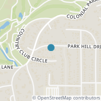 Map location of 3609 Park Hill Drive, Fort Worth, TX 76109