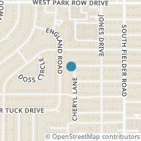 Map location of 1710 Cheryl Ln, Arlington TX 76013